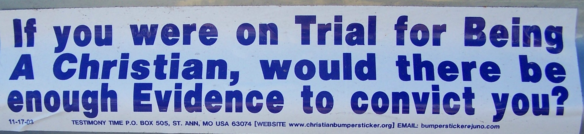 trial bumper sticker